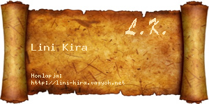 Lini Kira névjegykártya